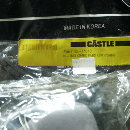 Castle X-Small Helmet Cheek Pads 35mm & 25mm Options – 60-1401C Replacement