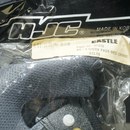 Castle AC-3 Cheek Pads M 30mm & XL 30mm Replacement Helmet Padding Inserts