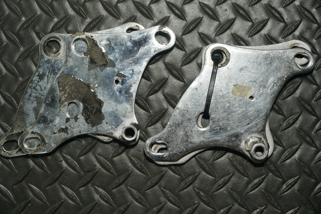 Harley Davidson AMF Chrome Ironhead Front Motor Engine Bracket Mount Plates
