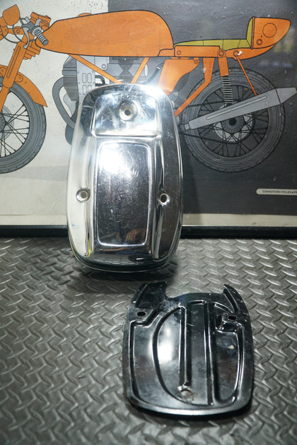 Harley Chrome 80ci Carb Air Cleaner Cover Shovelhead FL FX 1966-1984 w/ Back Plate photo 3