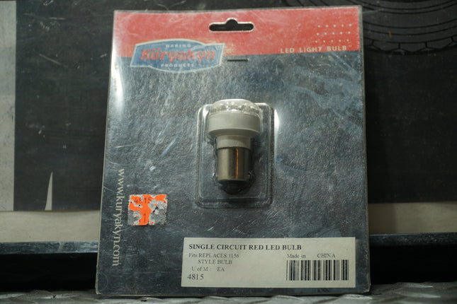 Kuryakyn 4815 LED Bulb Red Single Circuit 1156 Style Replacement Harley Chopper