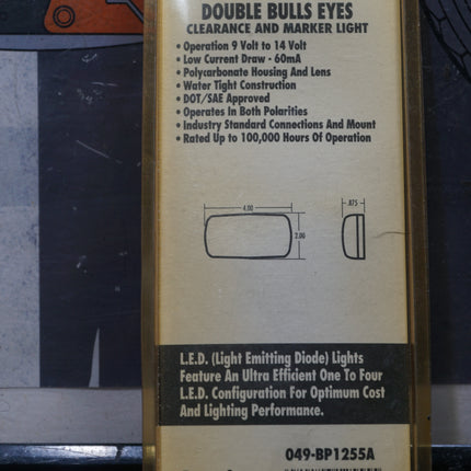 4” Amber Double Bullseye LED Clearance Side Marker Light Trailer DOT