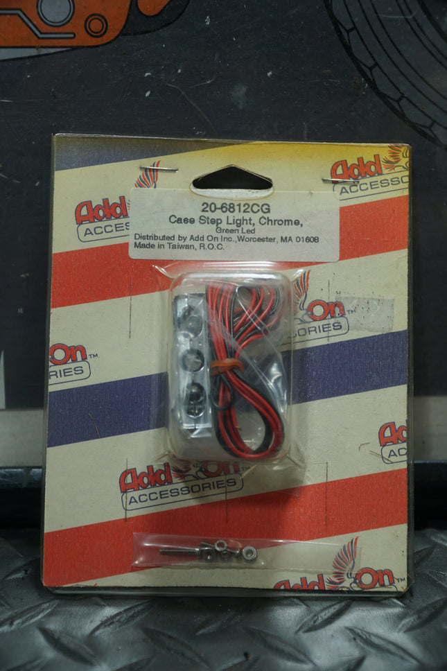 Add-On 20-6812CG Green LED Step Light for Honda Goldwing & Touring Motorcycles