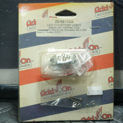 Add-On 20-6811CA Amber LED Courtesy Light w/ Chrome Case Honda Goldwing