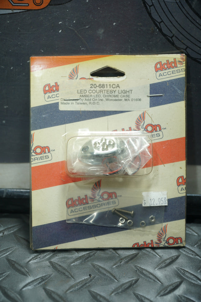 Add-On 20-6811CA Amber LED Courtesy Light w/ Chrome Case Honda Goldwing