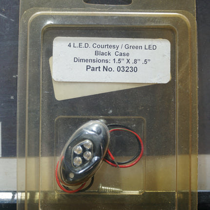 Signal Dynamics 03230 Green LED Courtesy Light w/ Black Case Motorcycle