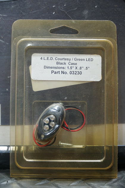 Signal Dynamics 03230 Green LED Courtesy Light w/ Black Case Motorcycle photo 1