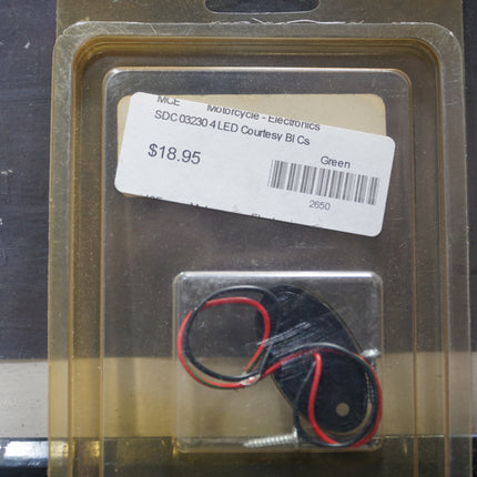 Signal Dynamics 03230 Green LED Courtesy Light w/ Black Case Motorcycle