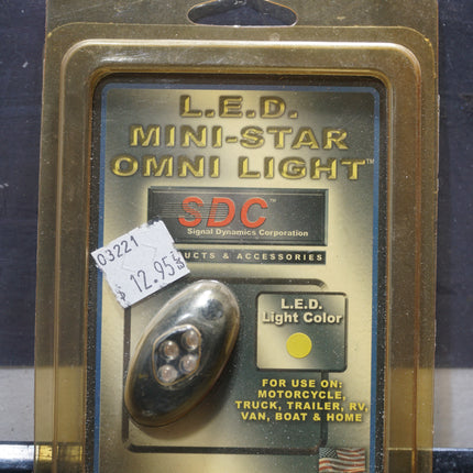Signal Dynamics 03221 Amber LED Courtesy Light w/ Black Case Motorcycle