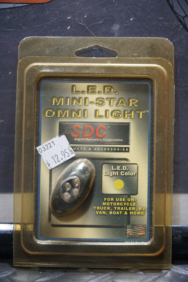 Signal Dynamics 03221 Amber LED Courtesy Light w/ Black Case Motorcycle