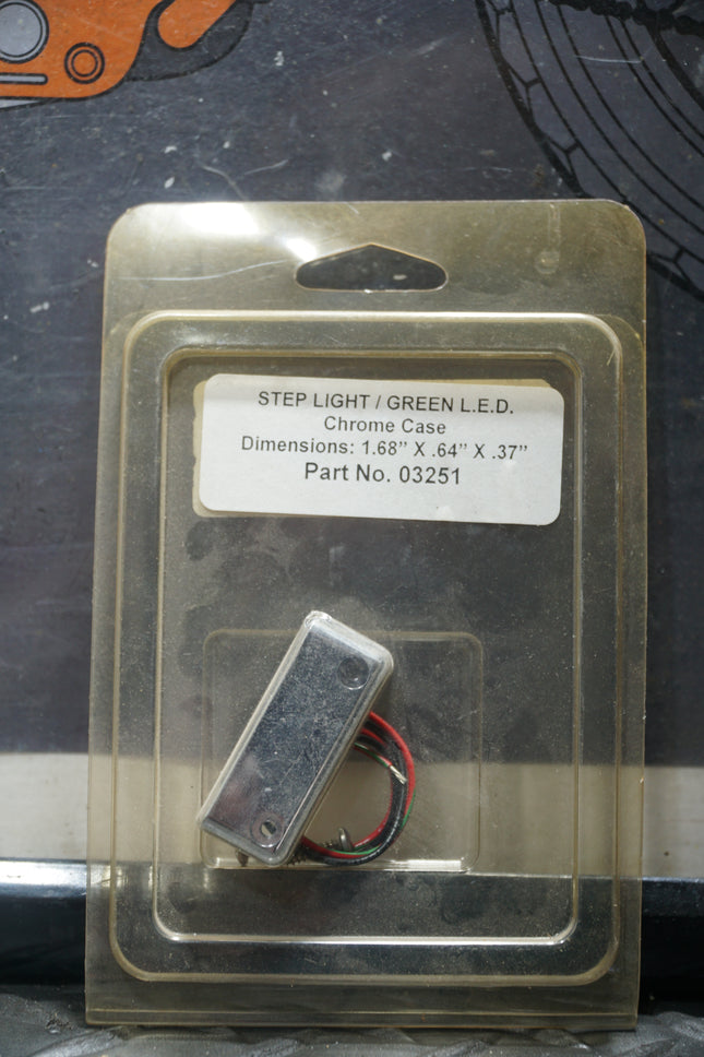 Signal Dynamics 03251 Green LED Omni Light 90 Chrome Case Motorcycle Step Light