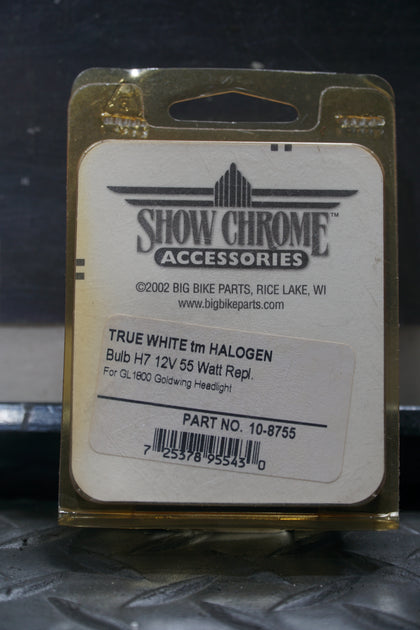 Show Chrome H7 12V 55W True White Halogen Bulb 10-8755 Motorcycle Replacement photo 2