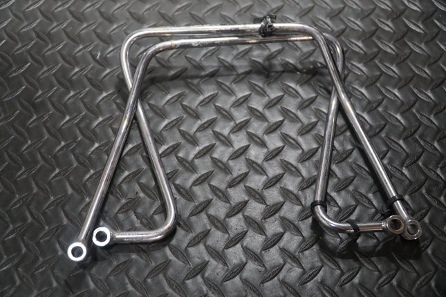 Milwaukee Twins Saddlebag Support Brackets Harley Dyna 2006-2017 Chrome
