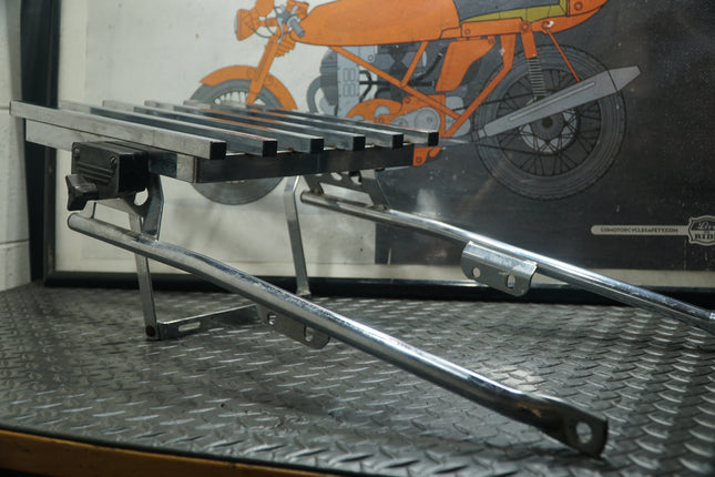 Honda Goldwing GL1000 Rear Chrome Luggage Rack OEM – Needs Polishing