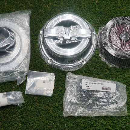 NEW Kuryakyn Chrome Air Cleaner 99–15 Harley Twin Cam CV Carb Delphi EFI 9587