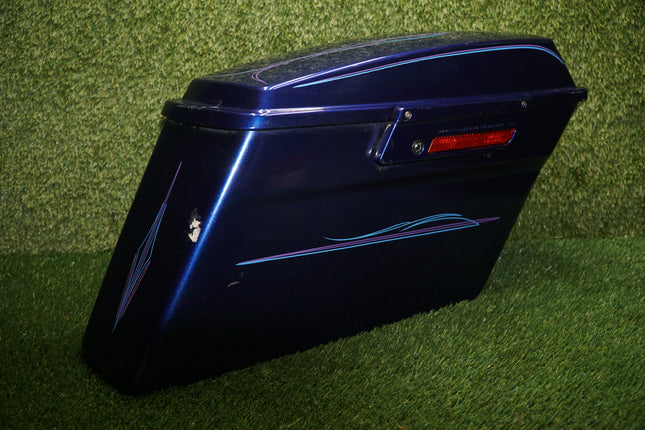 2006 Harley-Davidson Road King FLHR Blue Right Saddlebag OEM Scratched Used