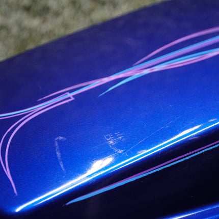 2006 Harley-Davidson Road King FLHR Blue Right Saddlebag OEM Scratched Used