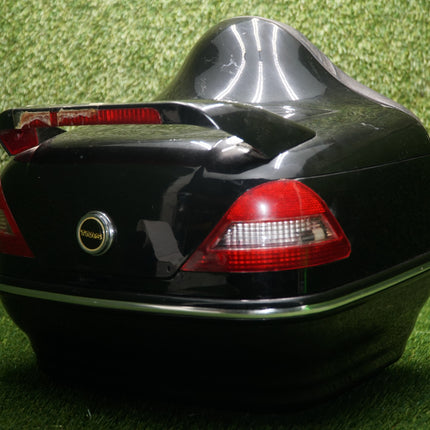 26L Motorcycle Trunk Tail Box w/ Taillight Black Fits Harley Honda Yamaha Suzuki