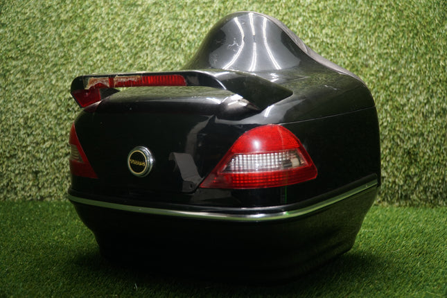 26L Motorcycle Trunk Tail Box w/ Taillight Black Fits Harley Honda Yamaha Suzuki