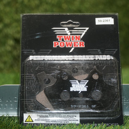 Twin Power Organic Brake Pads Front & Rear for Harley 2000–2007 Models