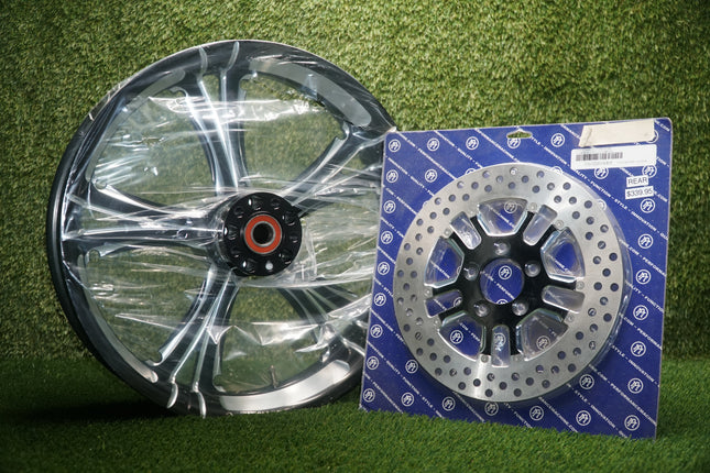 Xtreme Machine Fierce 18x4.25 Rear Wheel + PM Dixon 11.5” Rotor 08 Harley