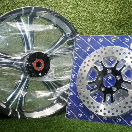Xtreme Machine Fierce 18x4.25 Rear Wheel + PM Dixon 11.5” Rotor 08 Harley