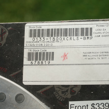 Xtreme Machine Front Brake Rotor 0133-1522XCRLS-BMP Harley Touring Softail Dyna