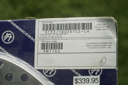 Performance Machine Royce 11.8” Rear Brake Rotor 0133-1802RYCS-CH Harley Touring photo 3