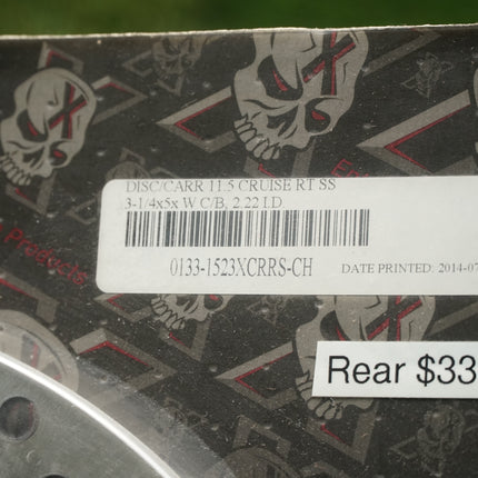 Xtreme Machine 11.5” Chrome Rear Brake Rotor 0133-1522XCRRS-CH Harley 84–2024
