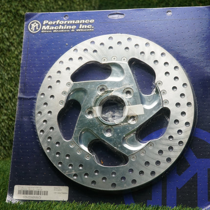 Performance Machine Chrome 11.5” Brake Rotor Pair 0133-1523/1522MONRS-CH Harley