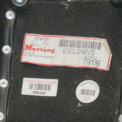 Mustang 12” Vintage Rear Seat 6XLPWV Harley Sportster XL 1982–2003 Made in USA