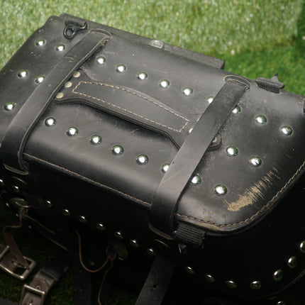 Harley Softail Sportster Dyna Leather Quick Release Saddlebags Used