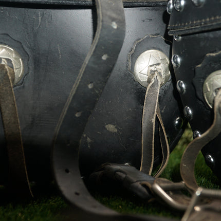 Harley Softail Sportster Dyna Leather Quick Release Saddlebags Used