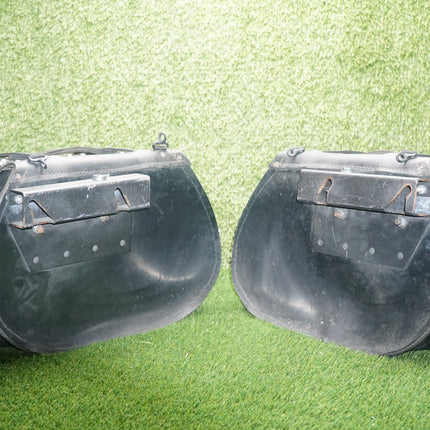 Harley Softail Sportster Dyna Leather Quick Release Saddlebags Used