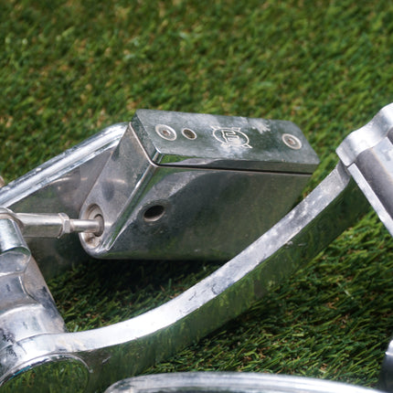 Harley Softail FXSTB Chrome Front Foot Pegs Left & Right 2000–2006 Needs Rechrome