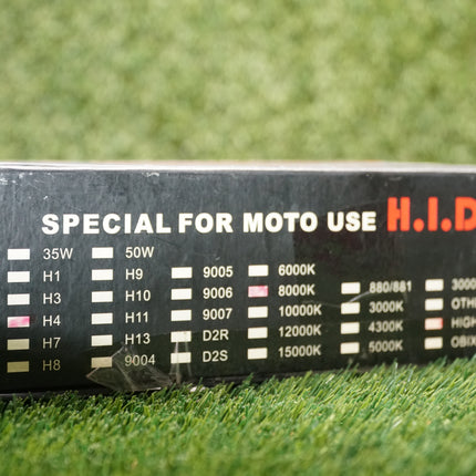 HID Conversion Kit 8000K H4 Headlamp Bulb Motorcycle P/N 305-037 Used