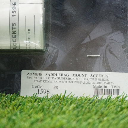 A Pair of Zombie Saddlebag Mount Accents Harley Touring Models