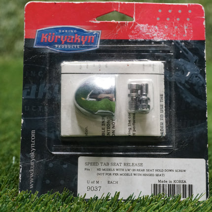 Kuryakyn 9037 Chrome Speed Tab Seat Latch for Harley 1/4”-20 1/4”-28