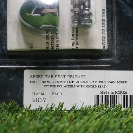 Kuryakyn 9037 Chrome Speed Tab Seat Latch for Harley 1/4”-20 1/4”-28