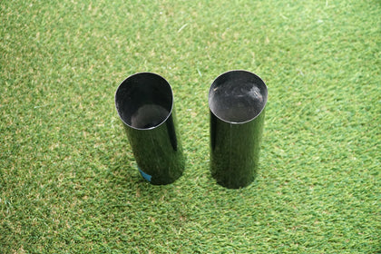 Used Harley Black Fork Slider Covers Beer Cans Touring Softail Shovelhead photo 2