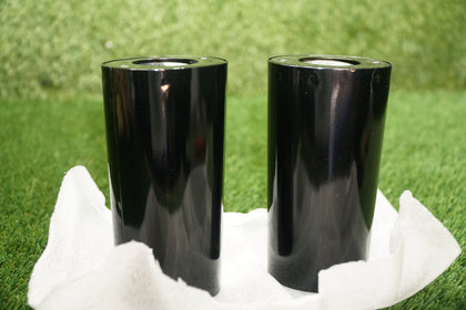 Harley Black Fork Slider Covers Beer Cans Touring Softail Shovelhead 45591-02 photo 2