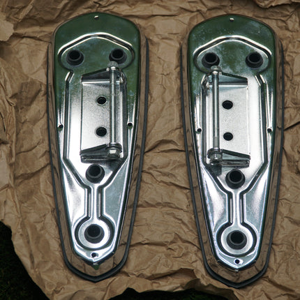 OEM Indian Chrome Driver Floorboards w/ Pads 2014–2024 Chief Chieftain Roadmaster