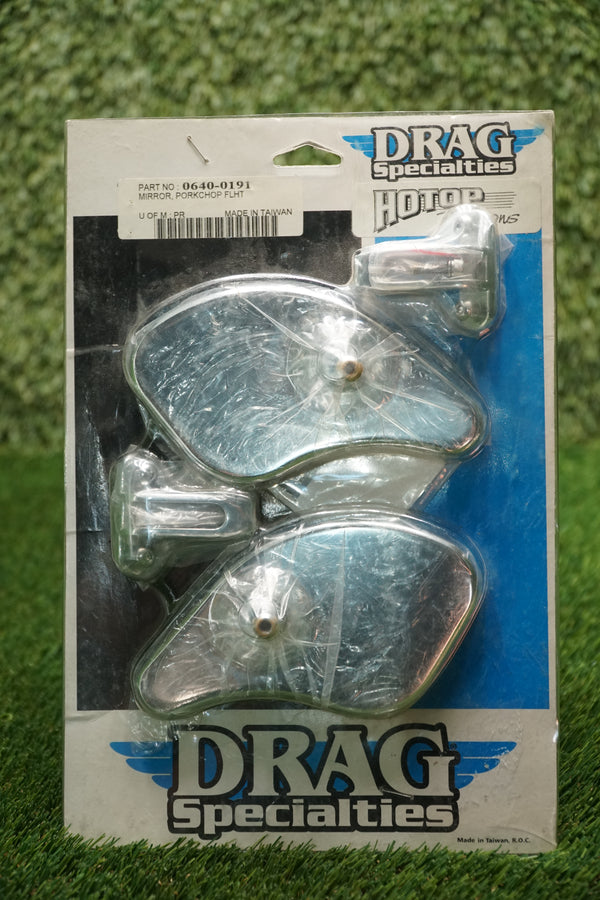 Drag Specialties 0640-0191 Pork Chop Mirrors Chrome Harley Touring FLHT FLHX