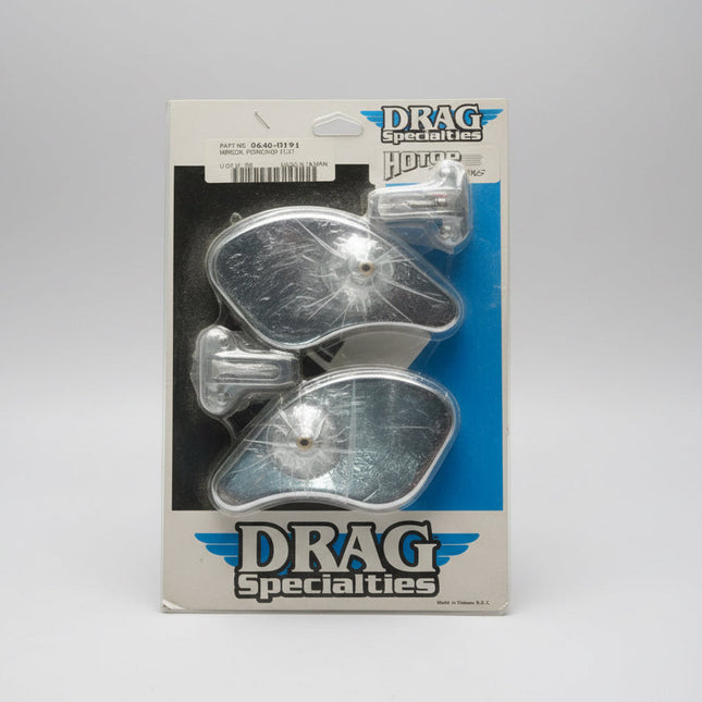 Drag Specialties 0640-0191 Pork Chop Mirrors Chrome Harley Touring FLHT FLHX