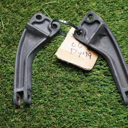 Harley 96-17 FX Dyna OEM Passenger Foot Peg Support Set Wrinkle Black L+R