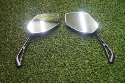 MMG Universal 8mm RH Thread Motorcycle Mirror Set Black – Left & Right photo 2