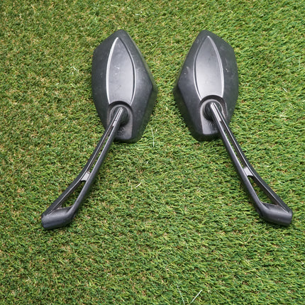 MMG Universal 8mm RH Thread Motorcycle Mirror Set Black – Left & Right