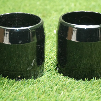 Harley Davidson 4” Black Beveled Exhaust End Caps – Touring Softail Dyna NEW