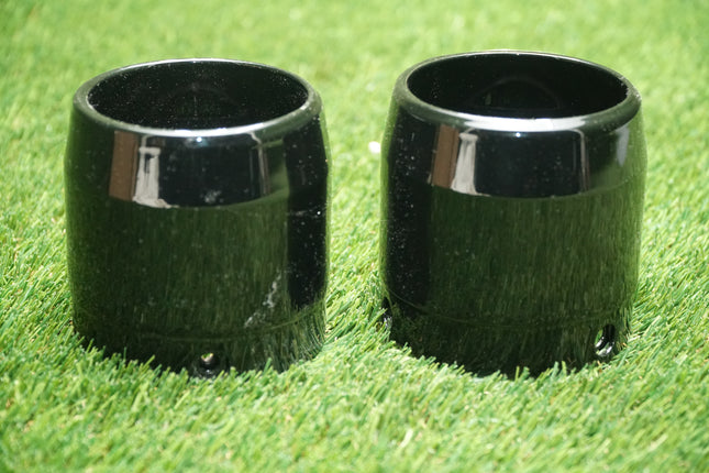 Harley Davidson 4” Black Beveled Exhaust End Caps – Touring Softail Dyna NEW