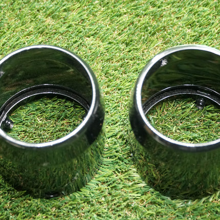 Harley Davidson 4” Black Beveled Exhaust End Caps – Touring Softail Dyna NEW